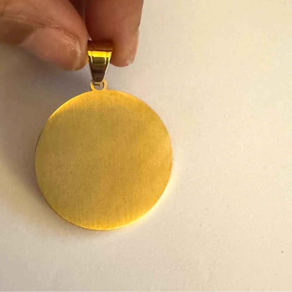 Gold Lion Medallion Pendant